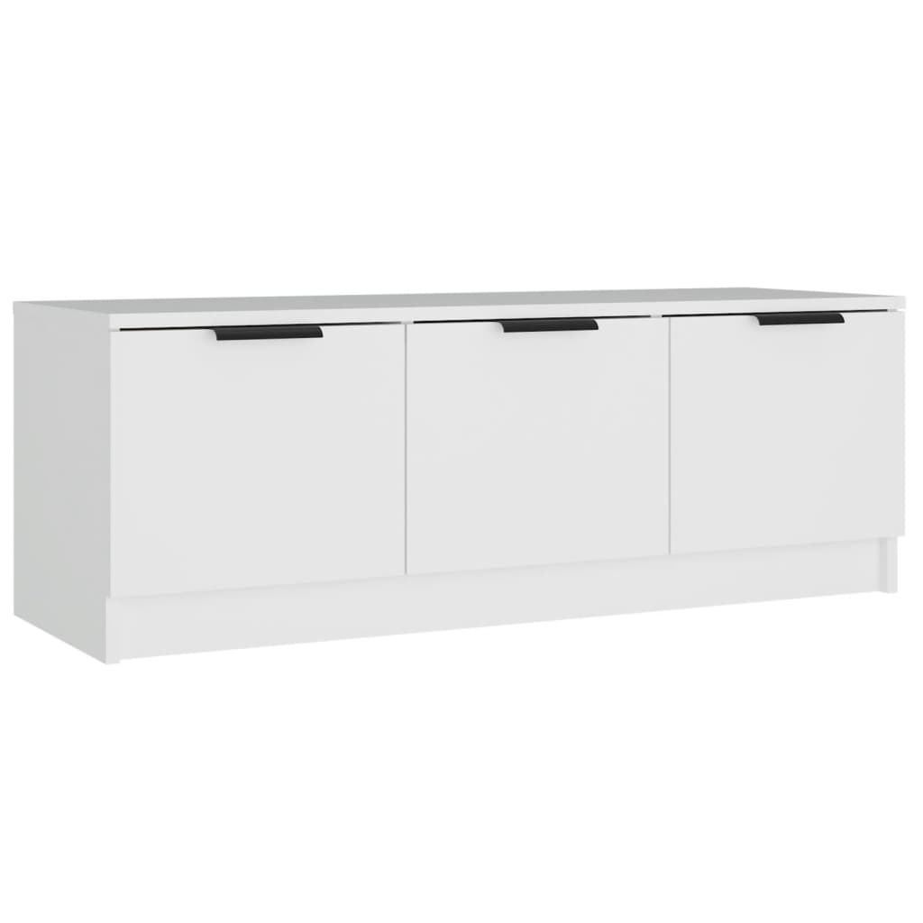fehér szerelt fa TV-szekrény 102 x 35 x 36,5 cm