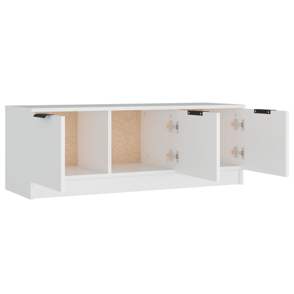 fehér szerelt fa TV-szekrény 102 x 35 x 36,5 cm