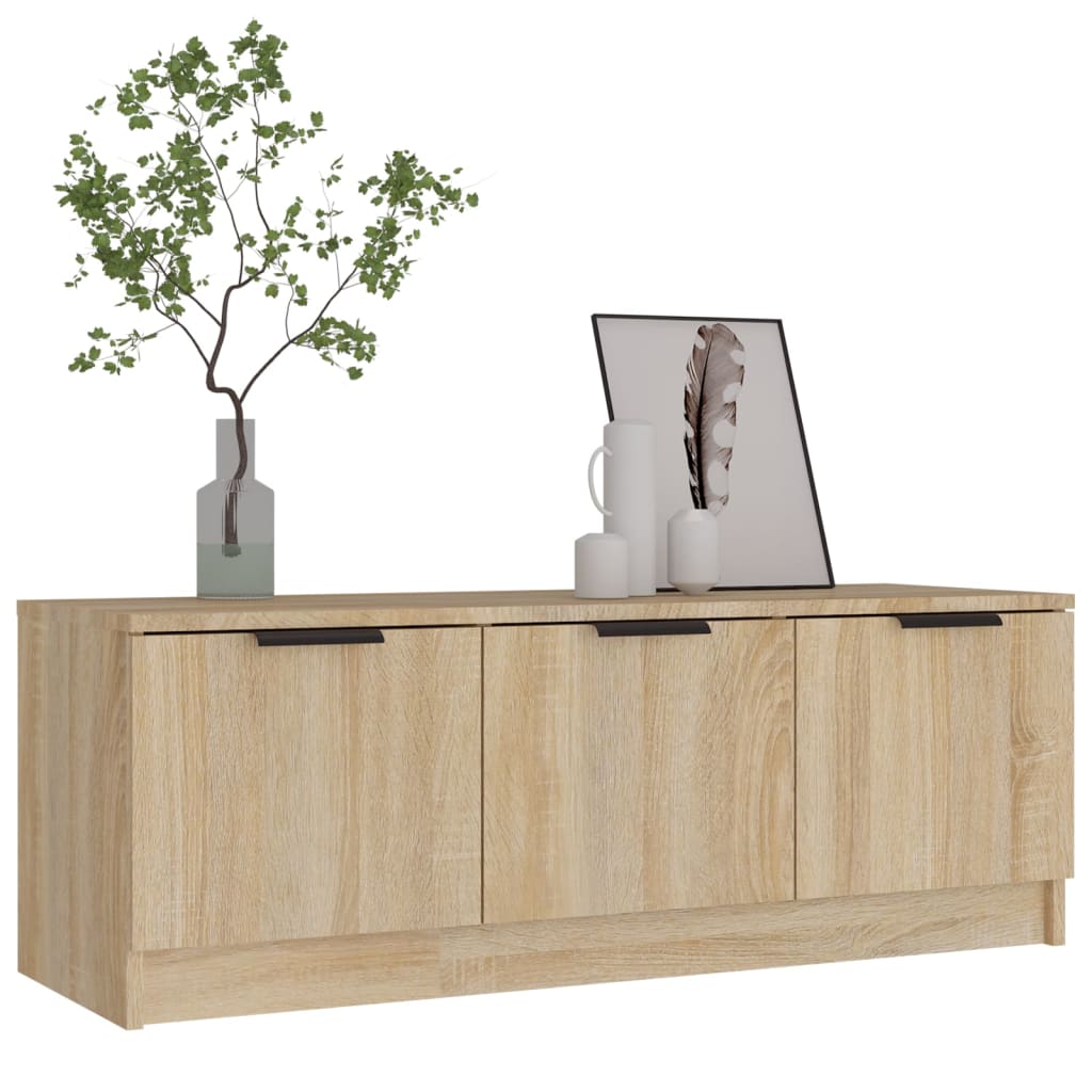 sonoma tölgy színű szerelt fa TV-szekrény 102 x 35 x 36,5 cm