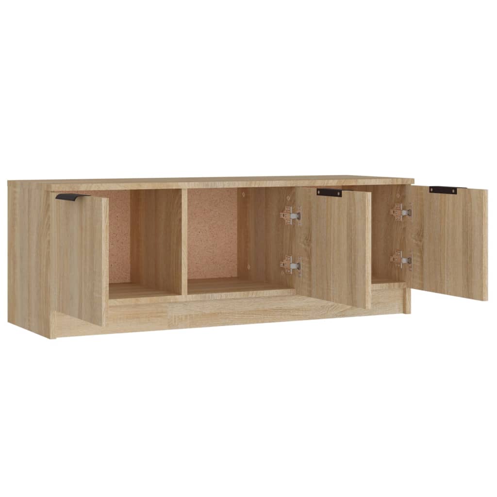 sonoma tölgy színű szerelt fa TV-szekrény 102 x 35 x 36,5 cm