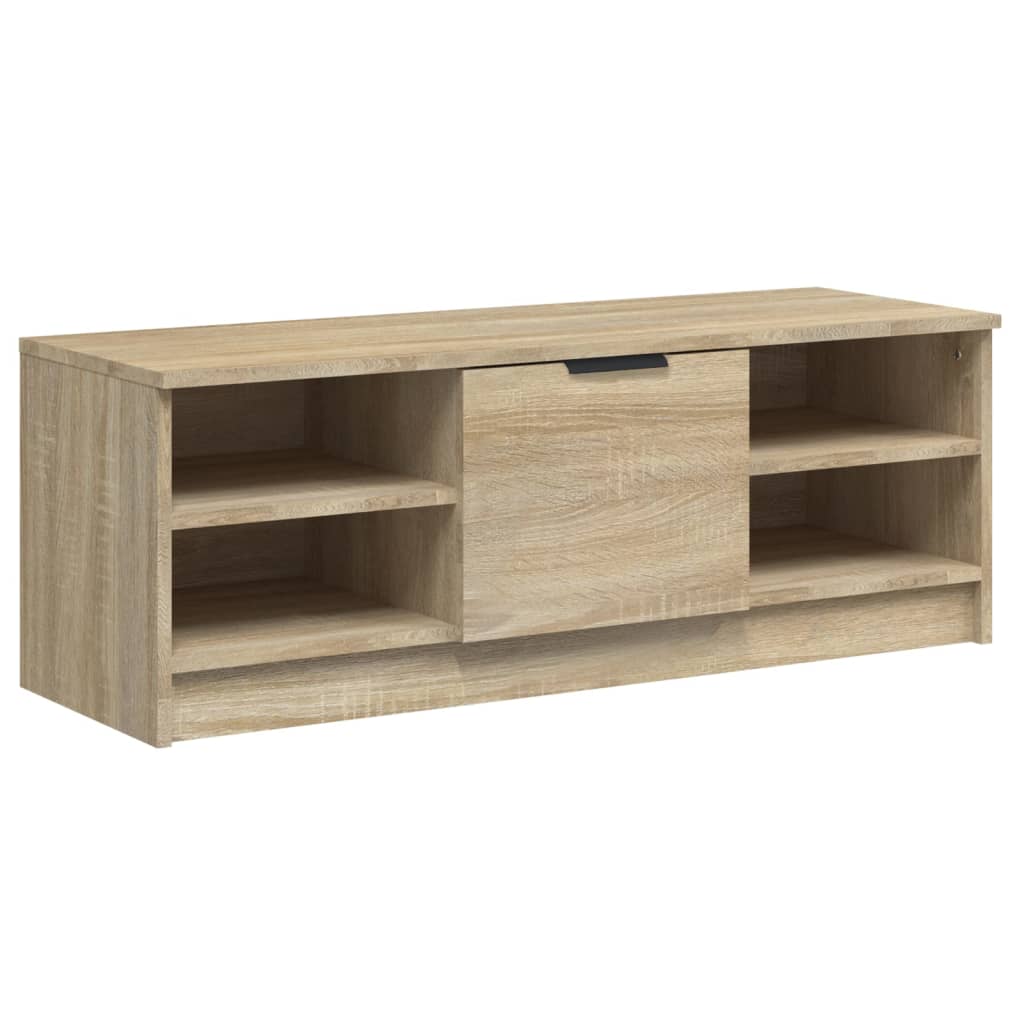 sonoma-tölgyszínű szerelt fa TV-szekrény 102 x 35,5 x 36,5 cm