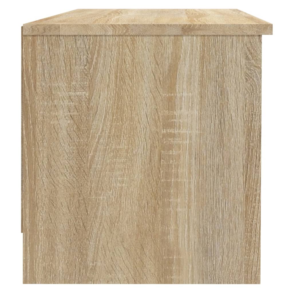 sonoma-tölgyszínű szerelt fa TV-szekrény 102 x 35,5 x 36,5 cm