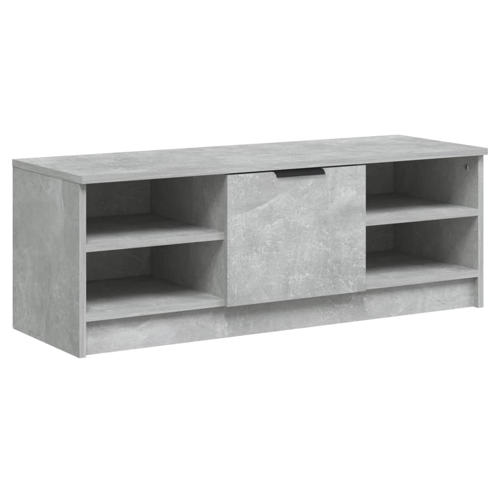betonszürke szerelt fa TV-szekrény 102 x 35,5 x 36,5 cm