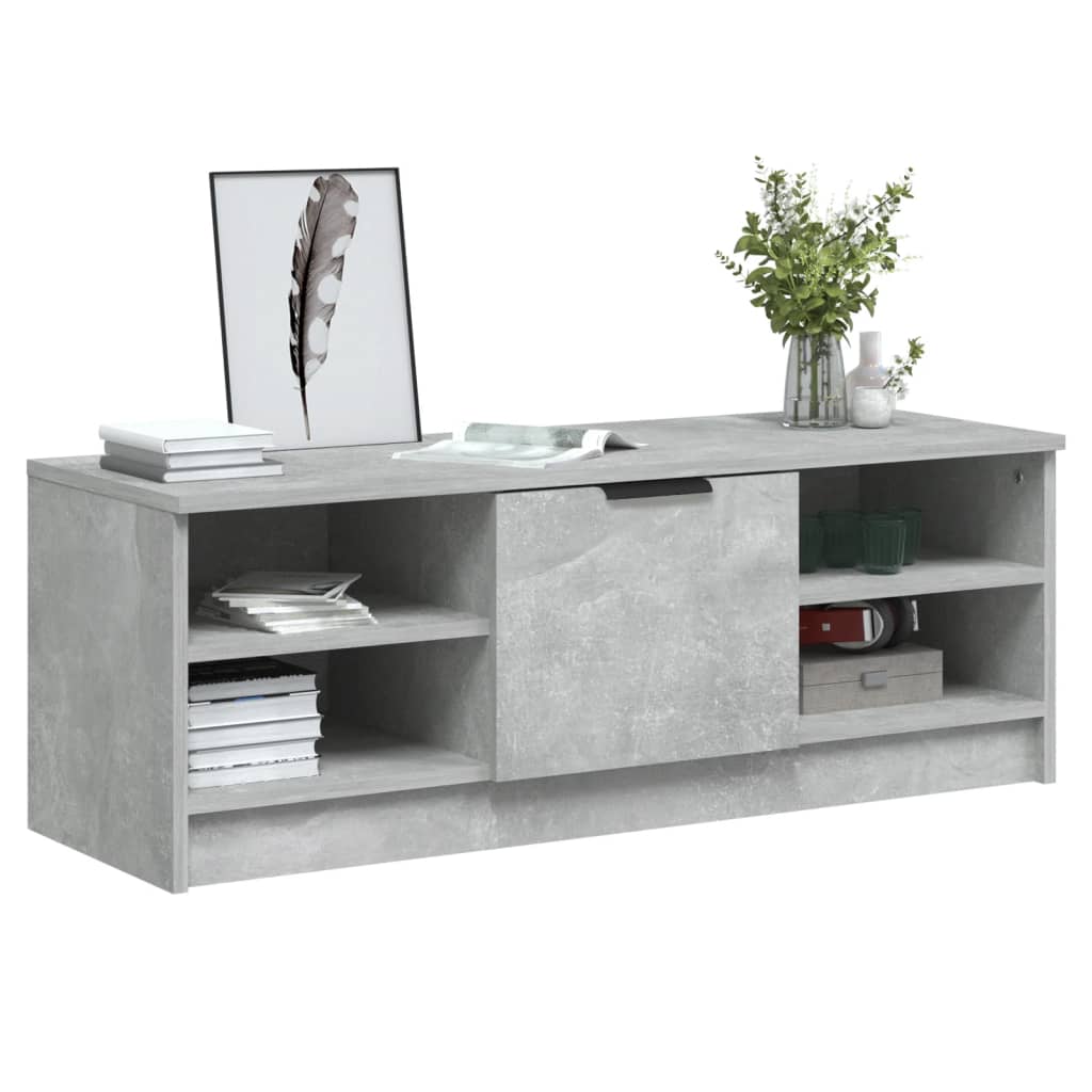 betonszürke szerelt fa TV-szekrény 102 x 35,5 x 36,5 cm