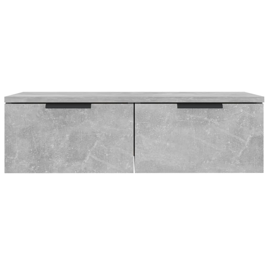 betonszürke szerelt fa faliszekrény 68 x 30 x 20 cm