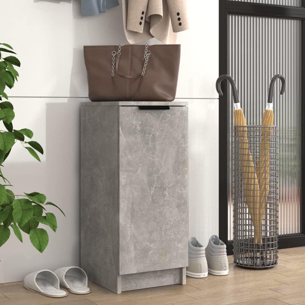 betonszürke szerelt fa cipőszekrény 30x35x70 cm