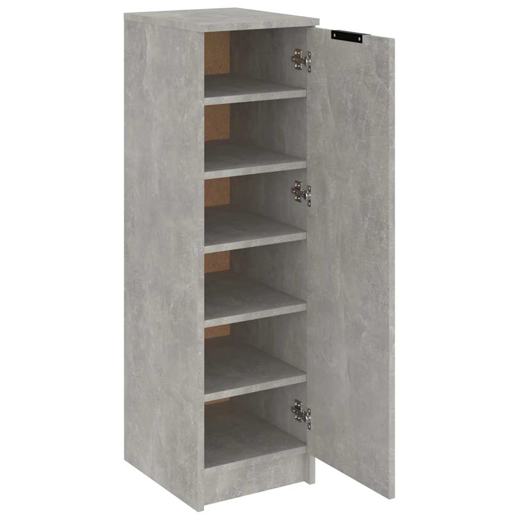 betonszürke szerelt fa cipősszekrény 30 x 35 x 100 cm