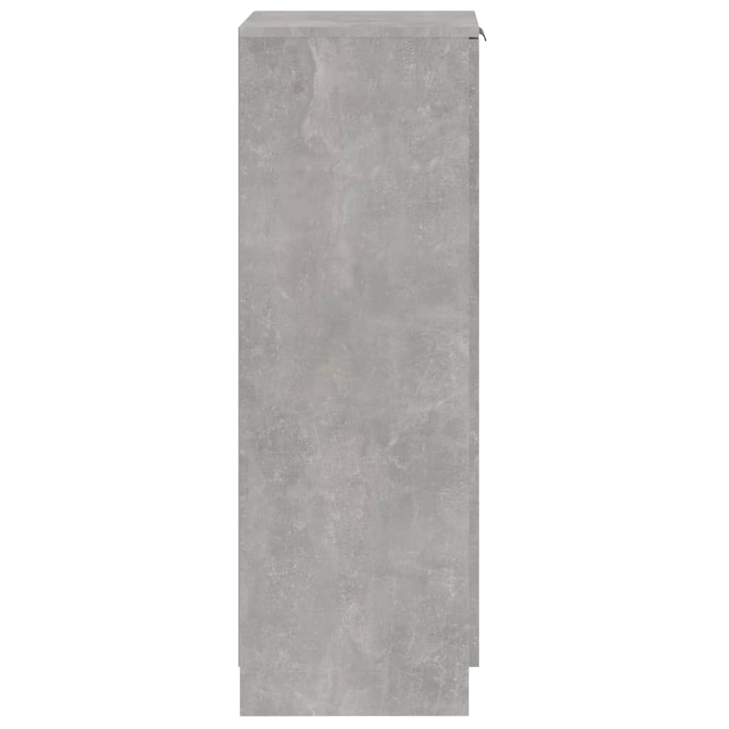 betonszürke szerelt fa cipősszekrény 30 x 35 x 100 cm