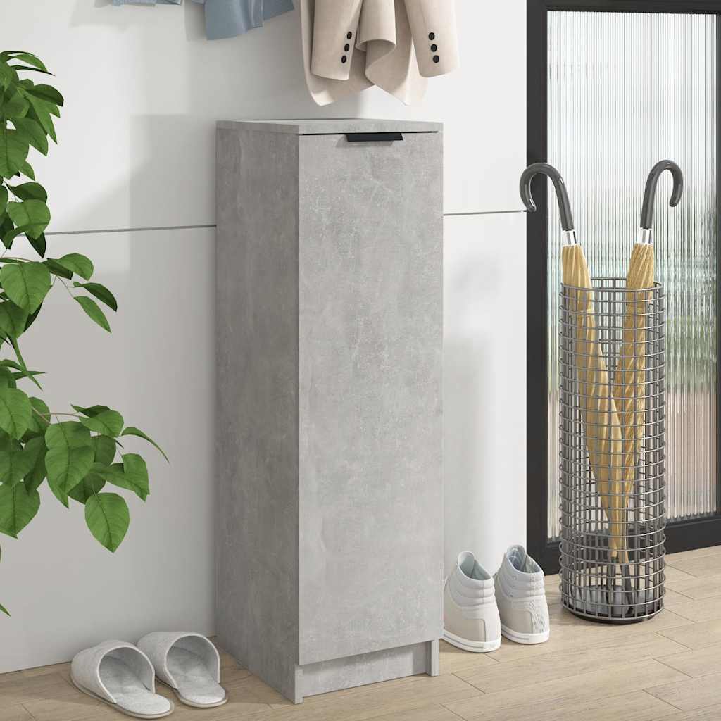 betonszürke szerelt fa cipősszekrény 30 x 35 x 100 cm