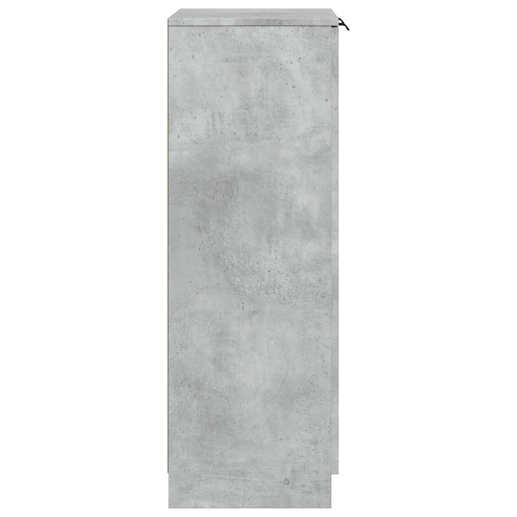 betonszürke szerelt fa cipősszekrény 59 x 35 x 100,5 cm