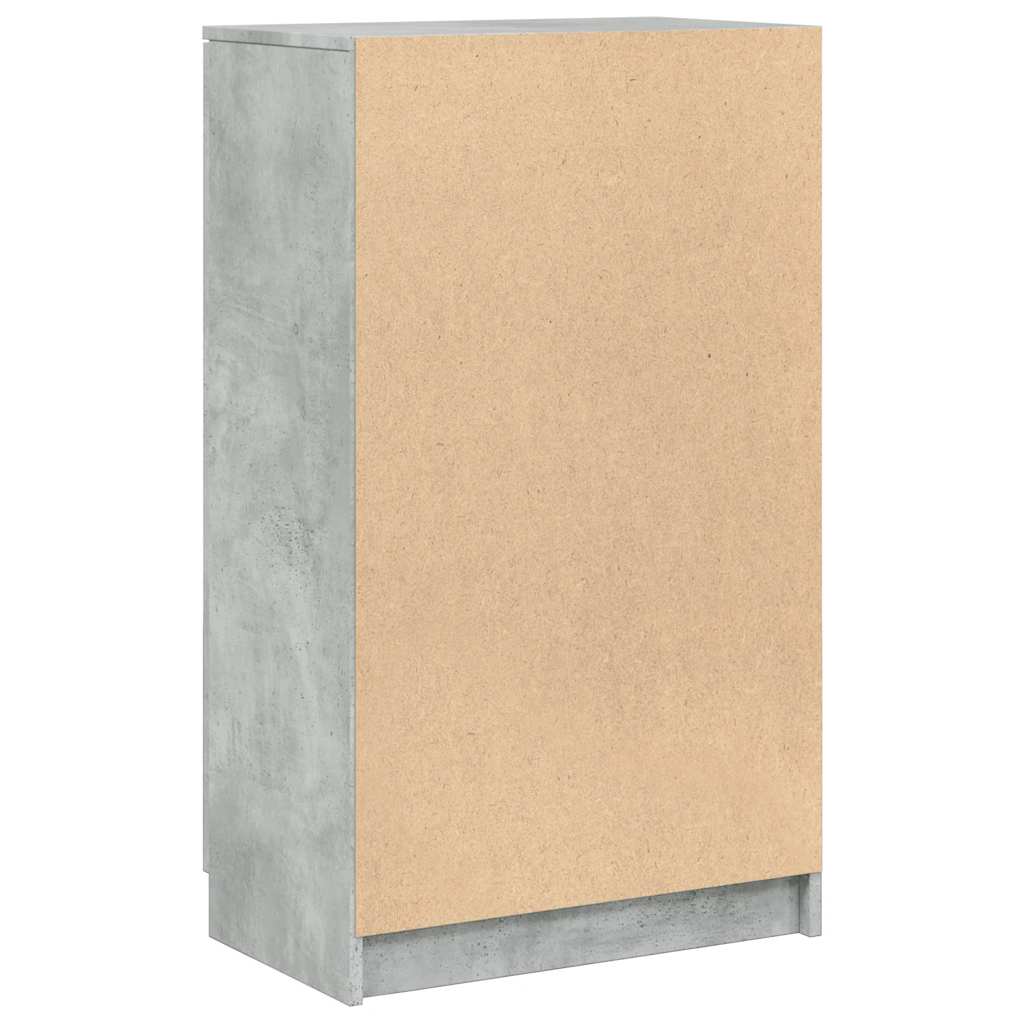 betonszürke szerelt fa cipősszekrény 59 x 35 x 100,5 cm