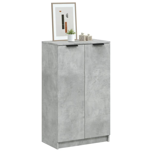 betonszürke szerelt fa cipősszekrény 59 x 35 x 100,5 cm