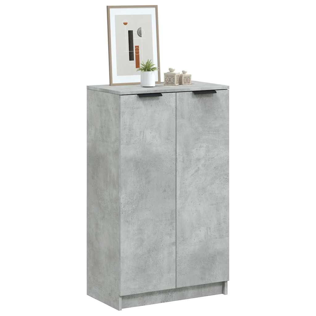 betonszürke szerelt fa cipősszekrény 59 x 35 x 100,5 cm