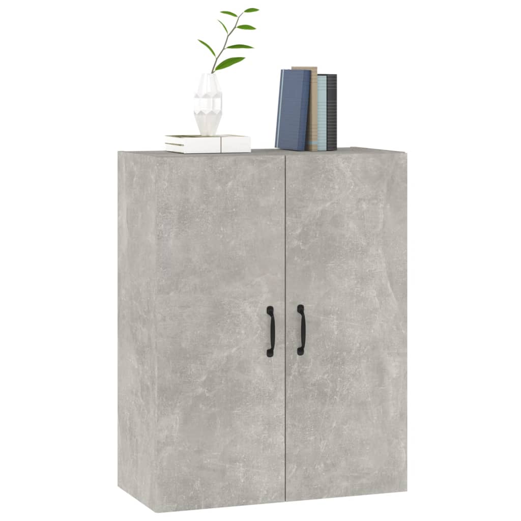betonszürke szerelt fa függőszekrény 69,5 x 34 x 90 cm