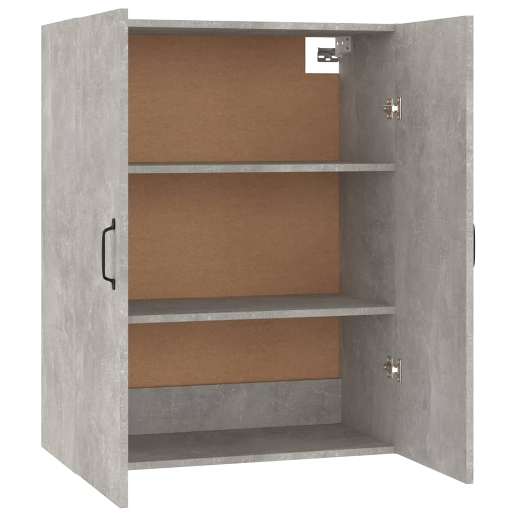 betonszürke szerelt fa függőszekrény 69,5 x 34 x 90 cm