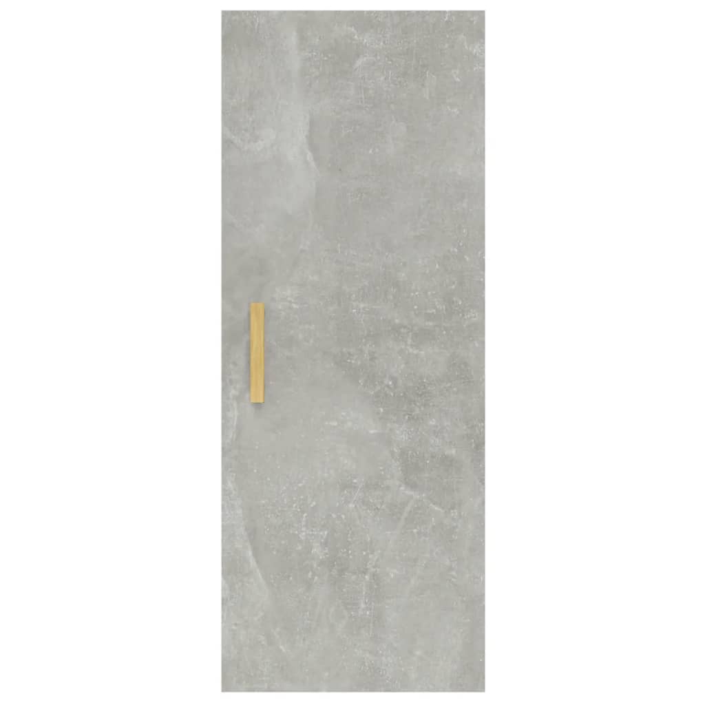 betonszürke szerelt fa faliszekrény 34,5 x 34 x 90 cm