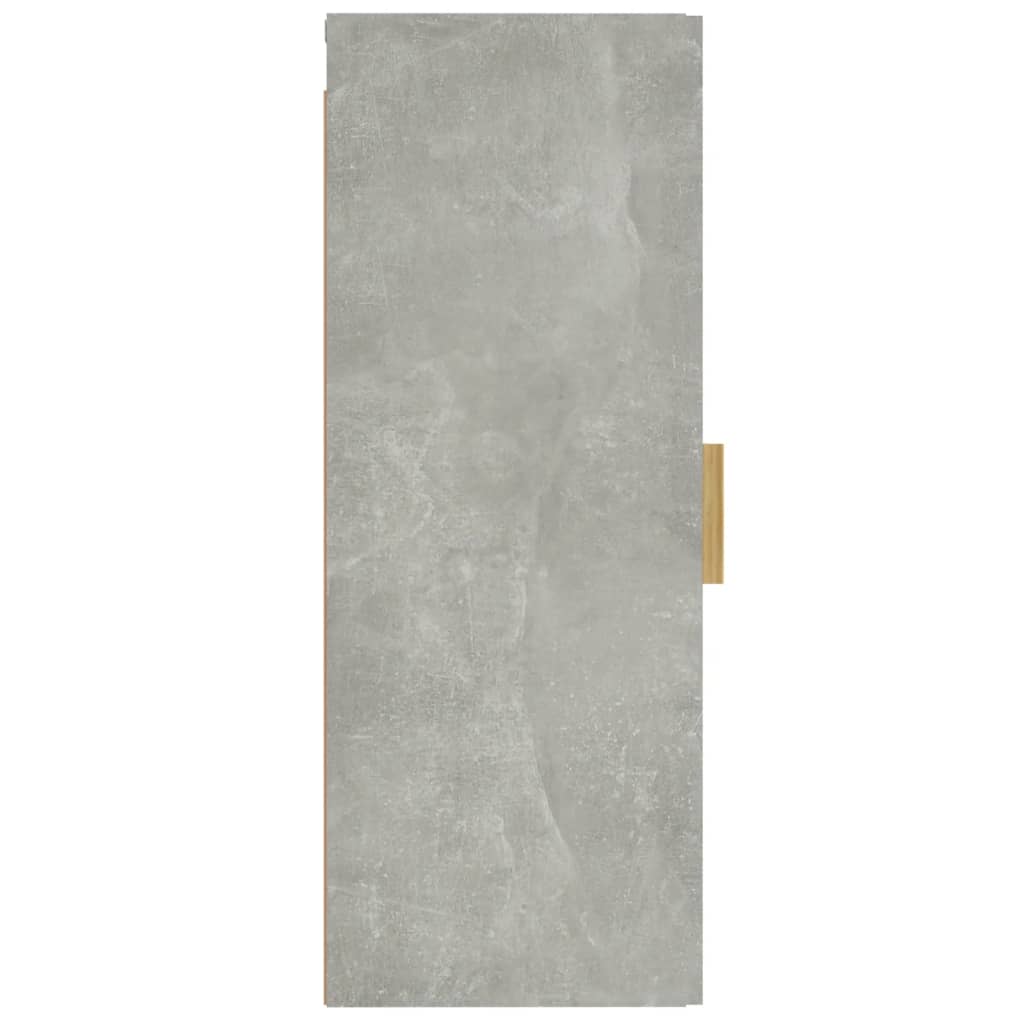 betonszürke szerelt fa faliszekrény 34,5 x 34 x 90 cm