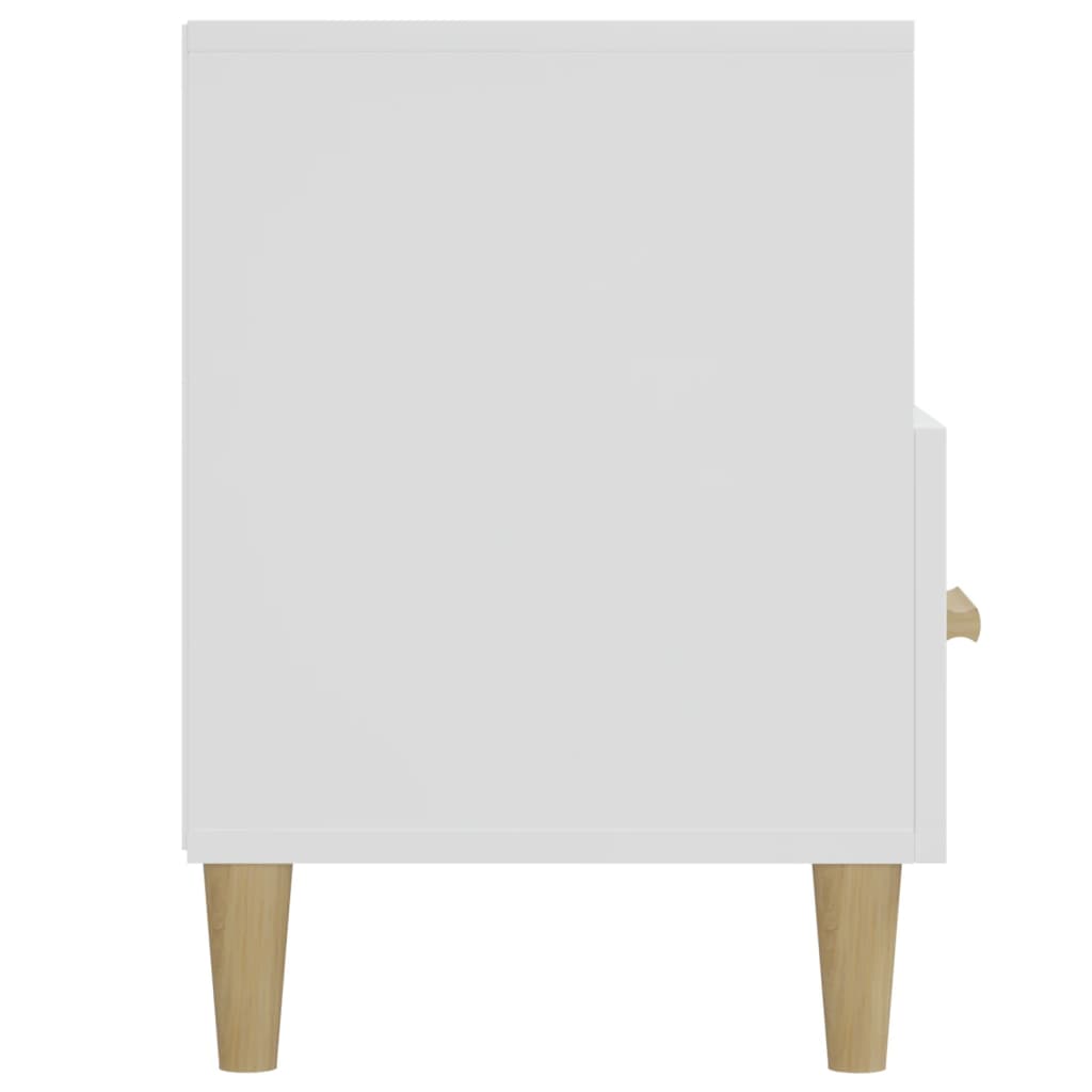 fehér magasfényű szerelt fa TV-szekrény 102x36x50 cm