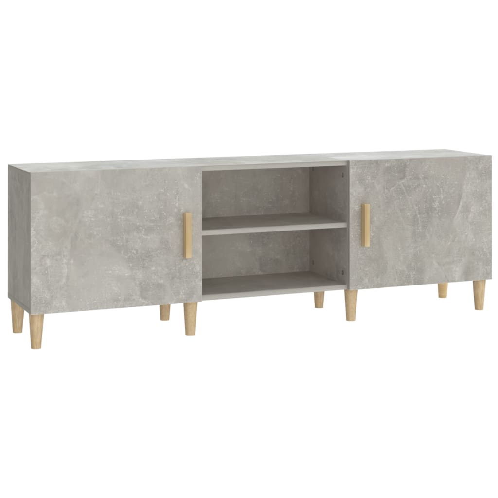 betonszürke szerelt fa TV-szekrény 150 x 30 x 50 cm