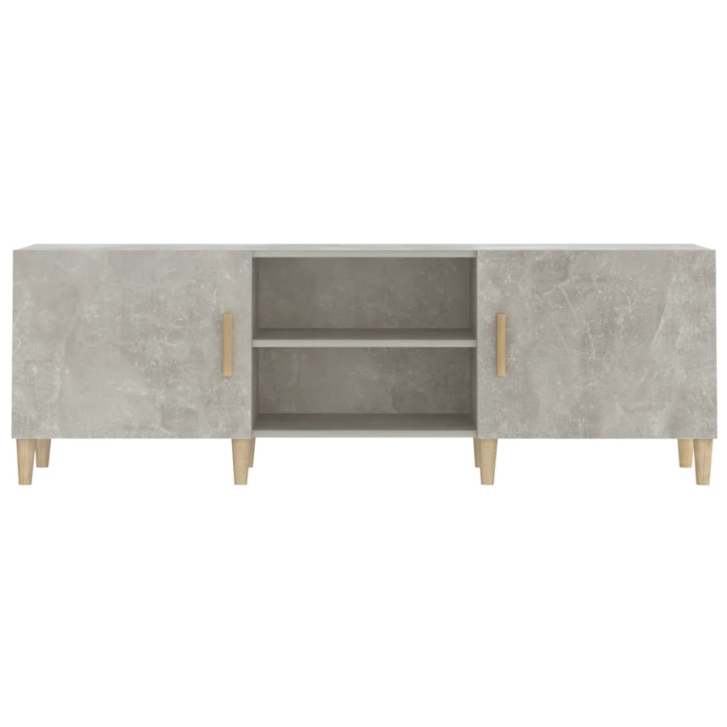 betonszürke szerelt fa TV-szekrény 150 x 30 x 50 cm