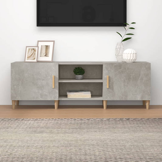 betonszürke szerelt fa TV-szekrény 150 x 30 x 50 cm