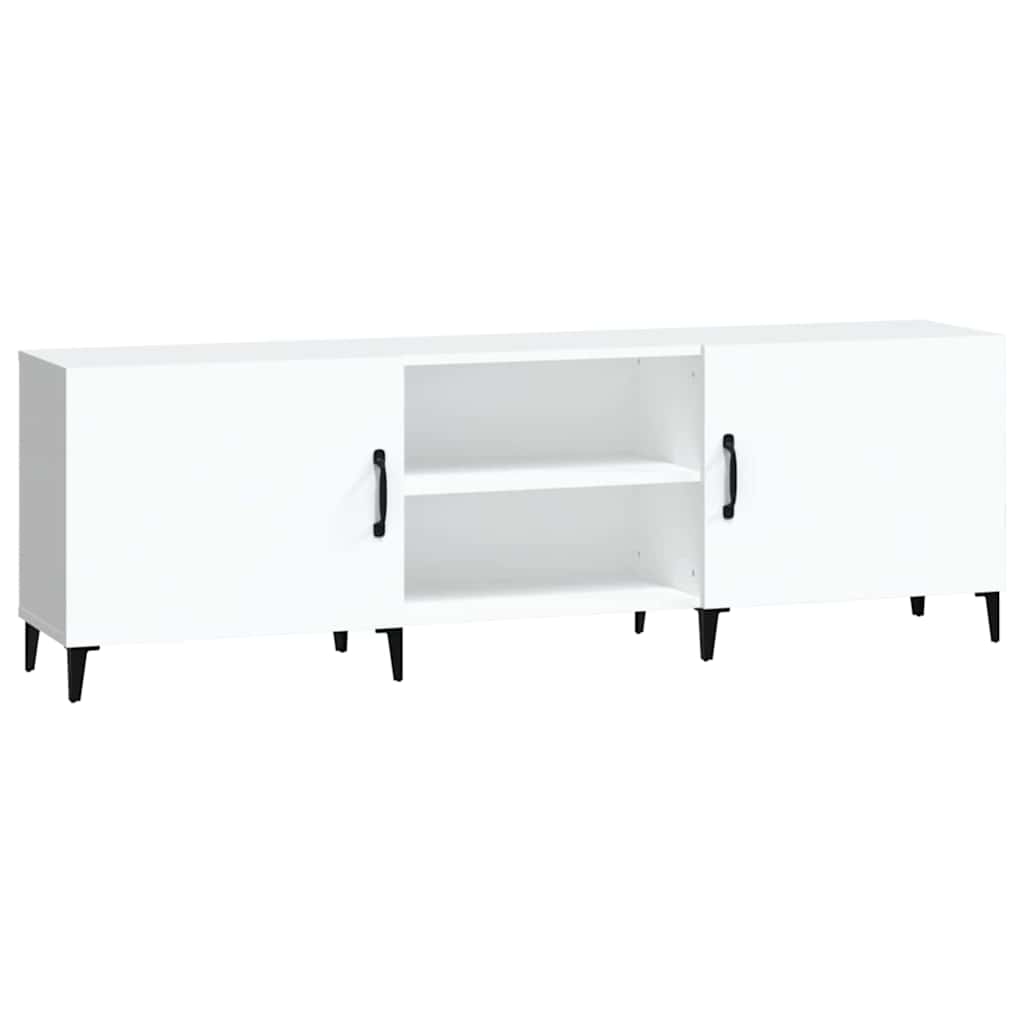 fehér szerelt fa TV-szekrény 150 x 30 x 50 cm