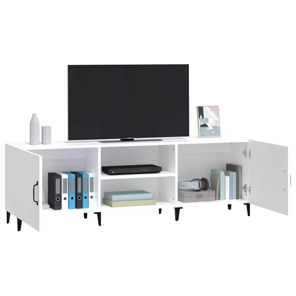 fehér szerelt fa TV-szekrény 150 x 30 x 50 cm