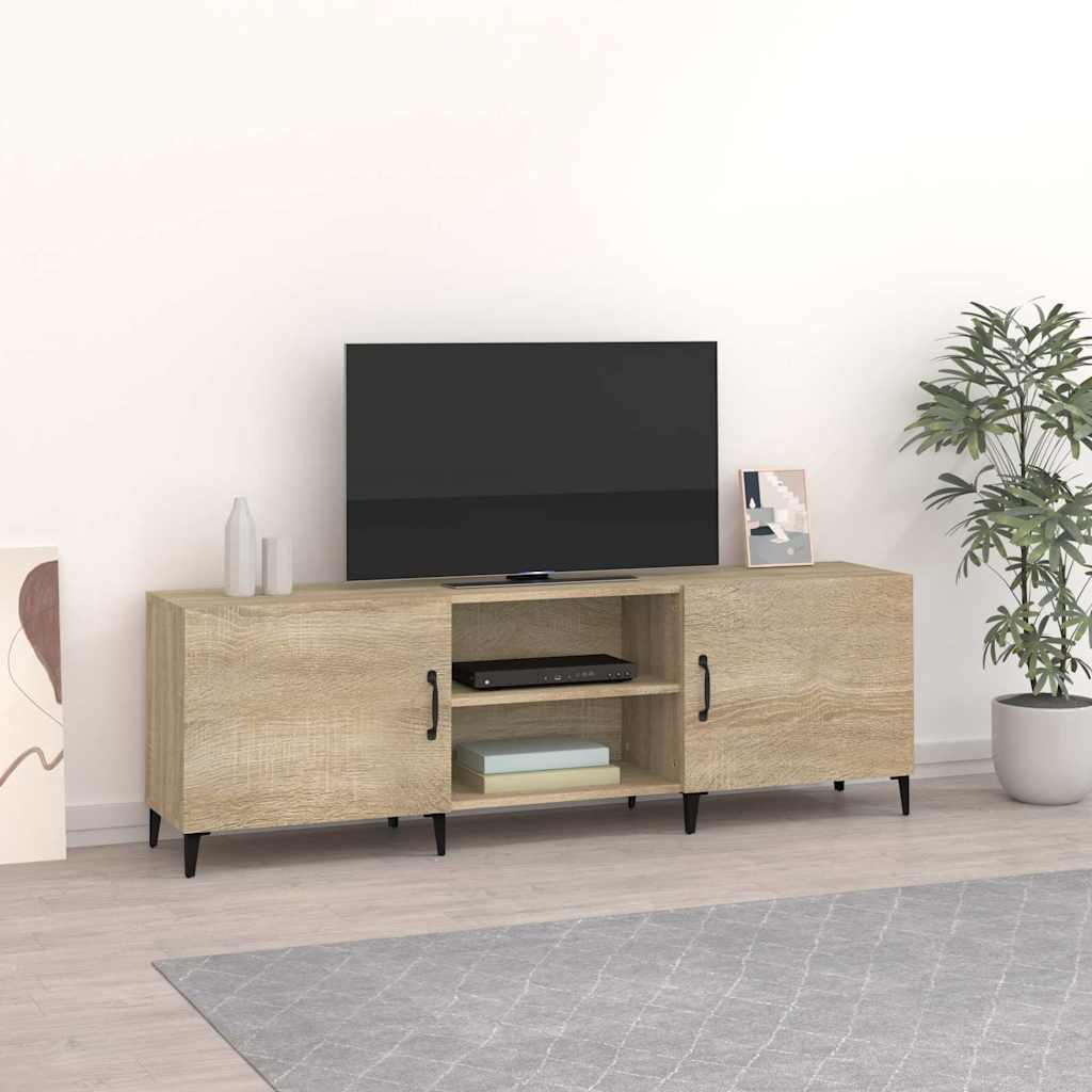 sonoma tölgy színű szerelt fa TV-szekrény 150 x 30 x 50 cm