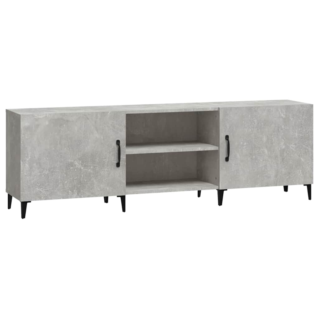 betonszürke szerelt fa TV-szekrény 150 x 30 x 50 cm
