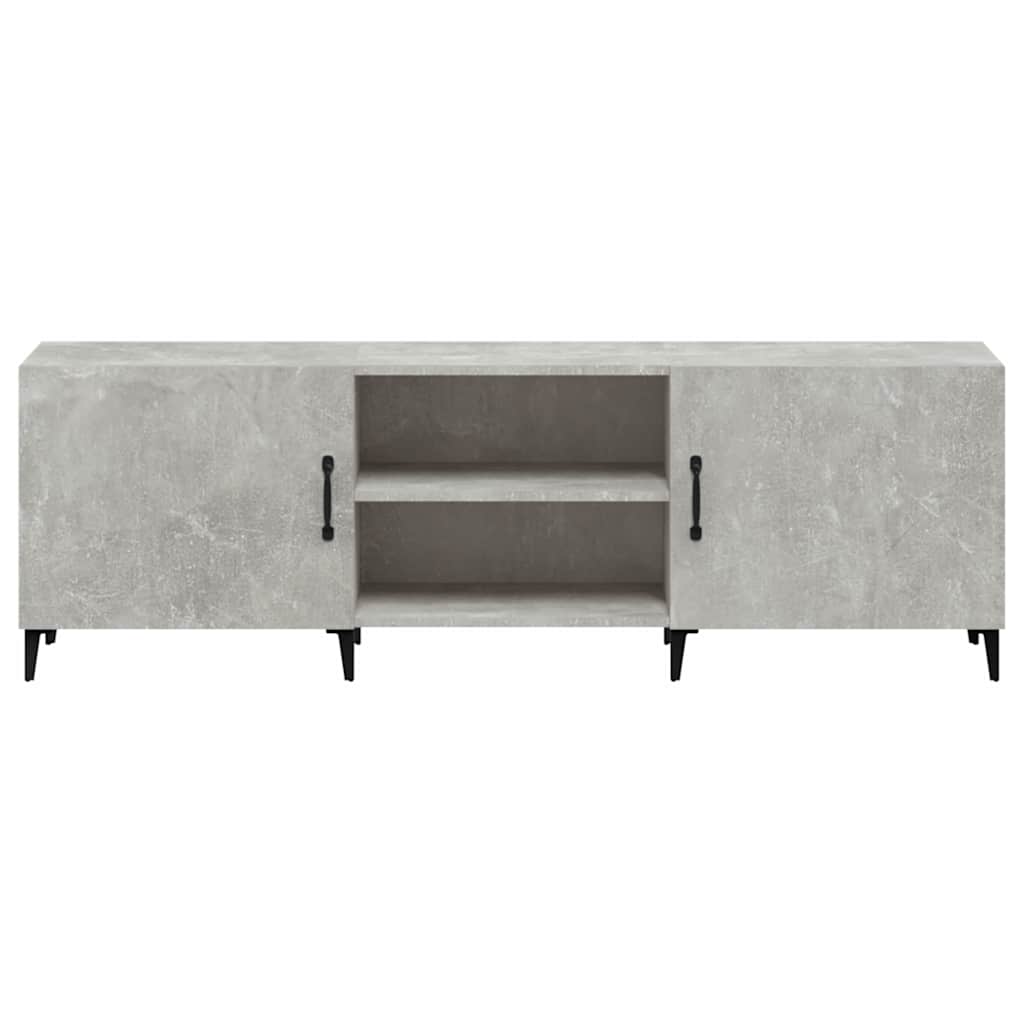 betonszürke szerelt fa TV-szekrény 150 x 30 x 50 cm