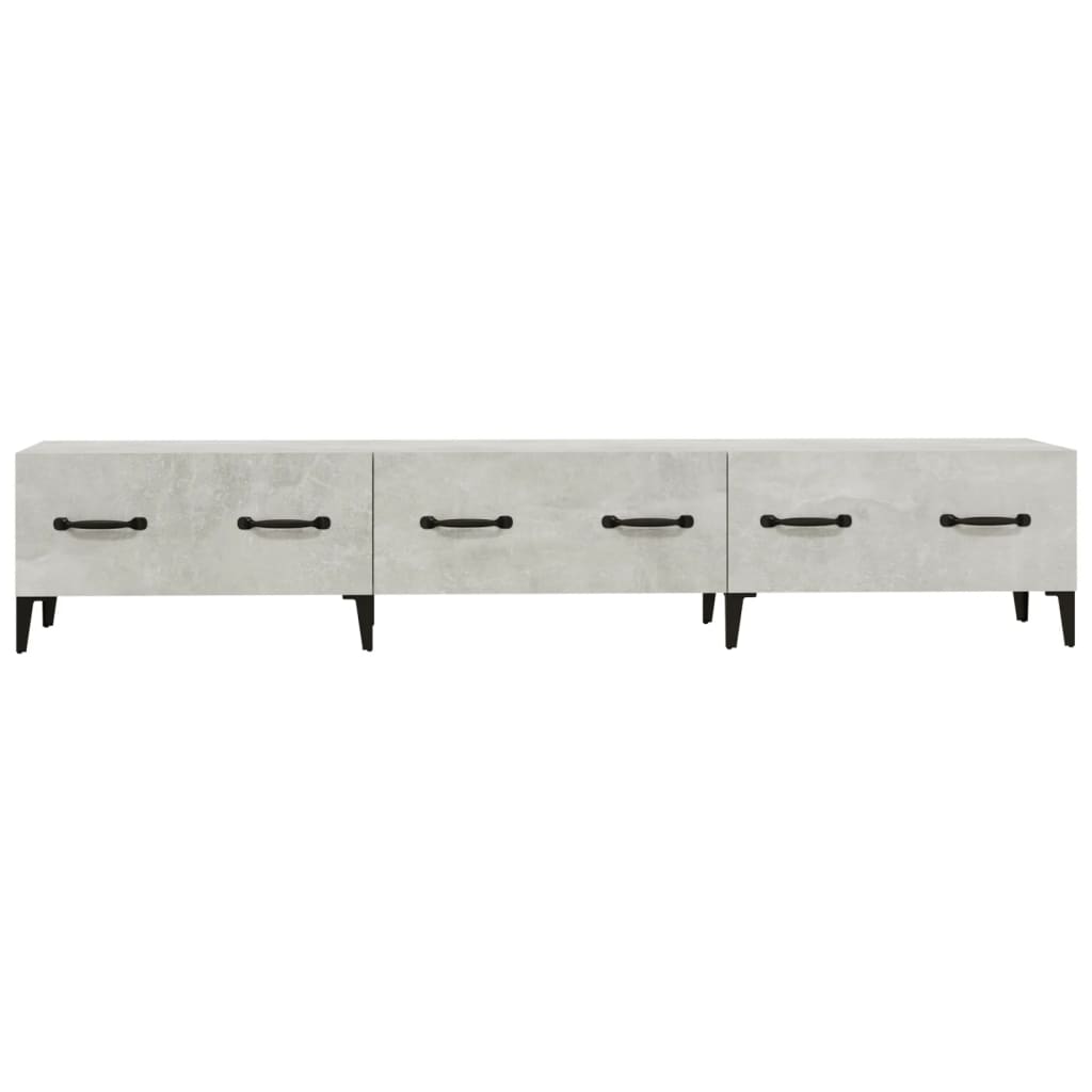 betonszürke szerelt fa TV-szekrény 150 x 34,5 x 30 cm