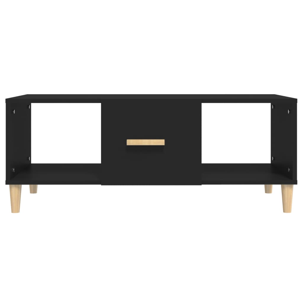 fekete szerelt fa dohányzóasztal 102 x 50 x 40 cm