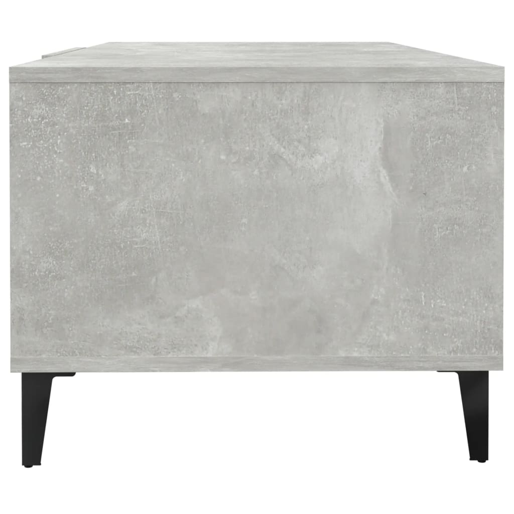 betonszürke szerelt fa dohányzóasztal 102 x 50 x 40 cm