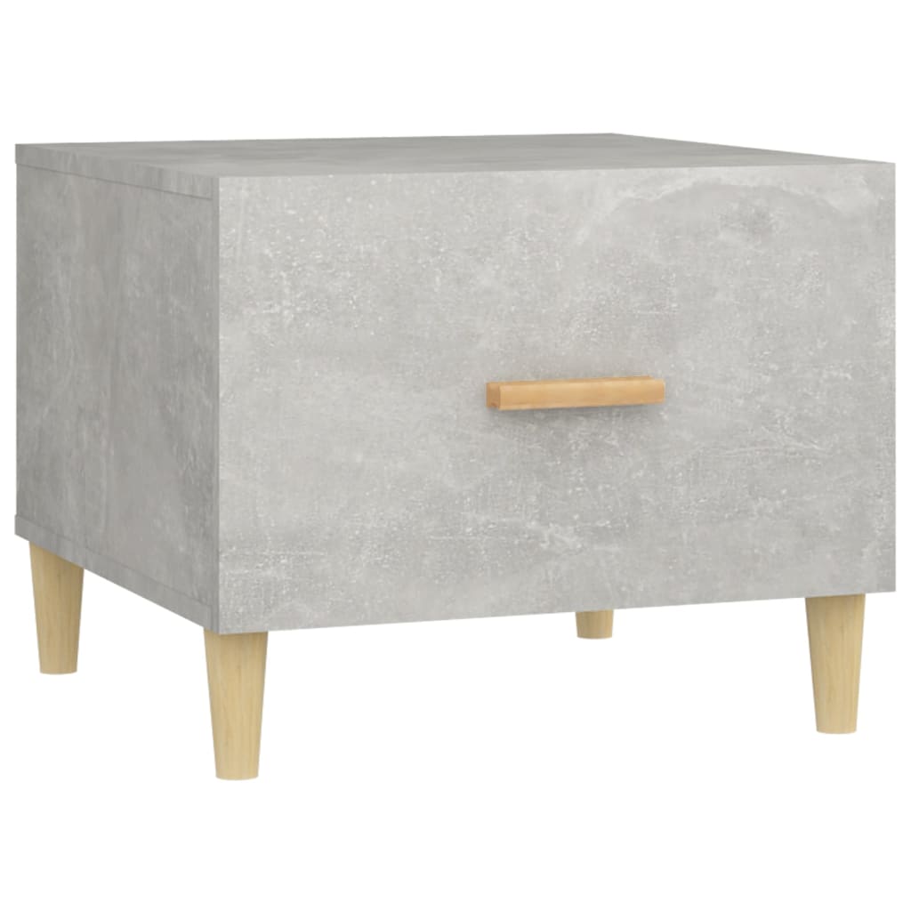betonszürke szerelt fa dohányzóasztal 50 x 55 x 40 cm