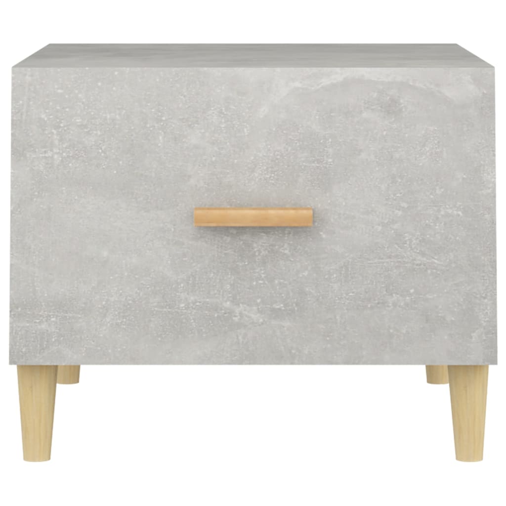 betonszürke szerelt fa dohányzóasztal 50 x 55 x 40 cm