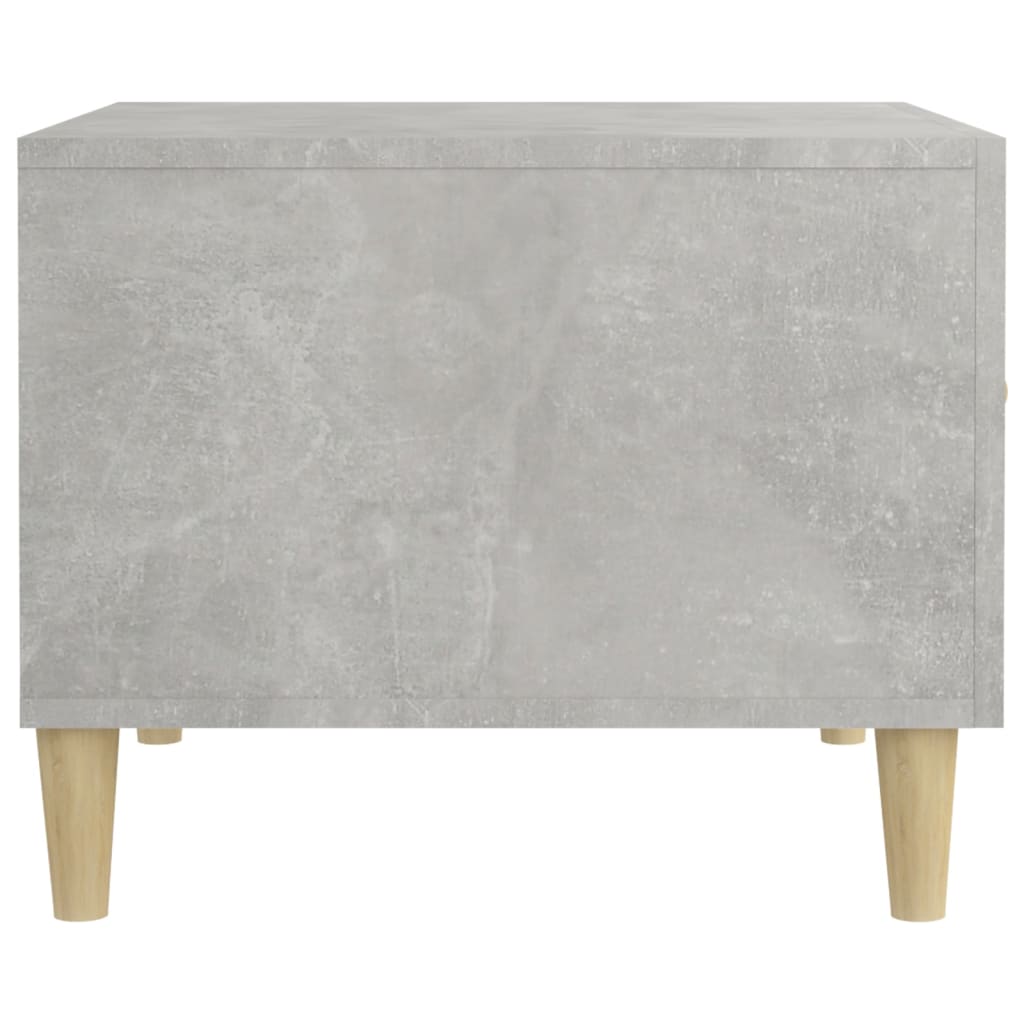 betonszürke szerelt fa dohányzóasztal 50 x 55 x 40 cm