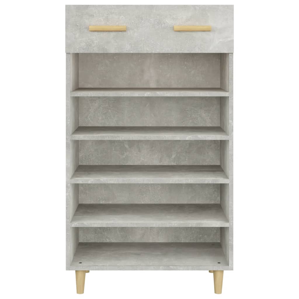 betonszürke szerelt fa cipőszekrény 60 x 35 x 105 cm