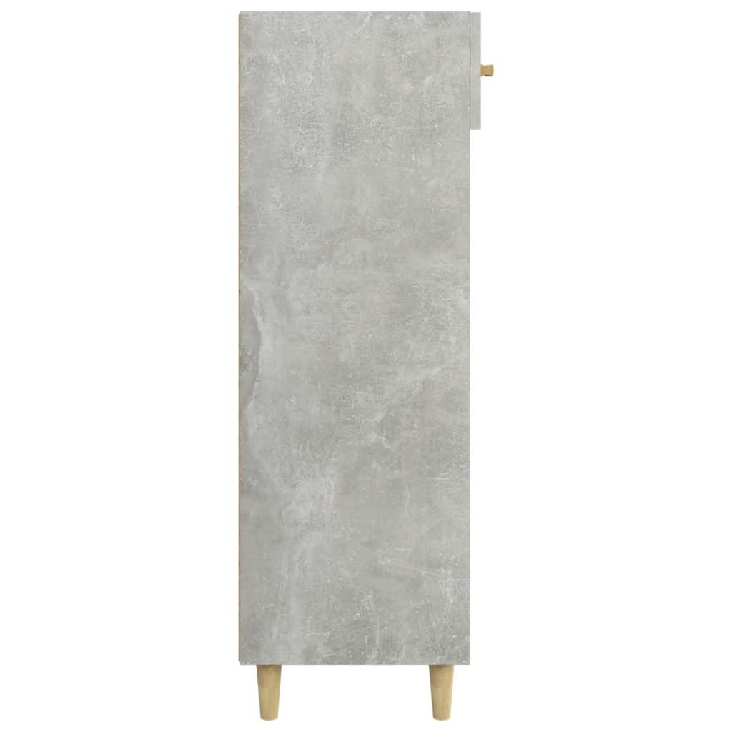betonszürke szerelt fa cipőszekrény 60 x 35 x 105 cm