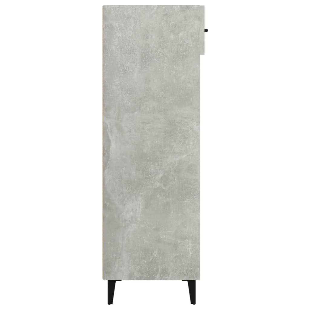 betonszürke szerelt fa cipőszekrény 60 x 35 x 105 cm