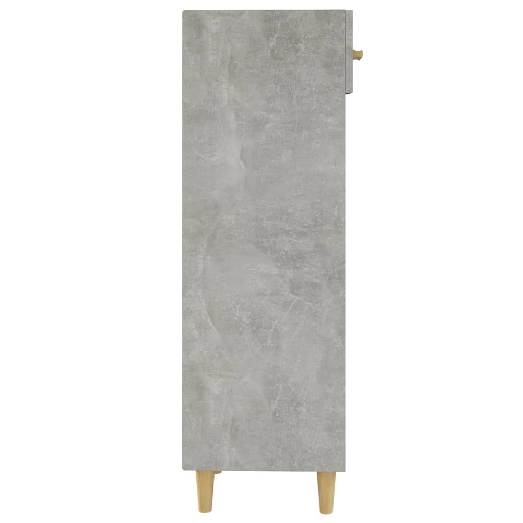 betonszürke szerelt fa cipősszekrény 30 x 35 x 105 cm