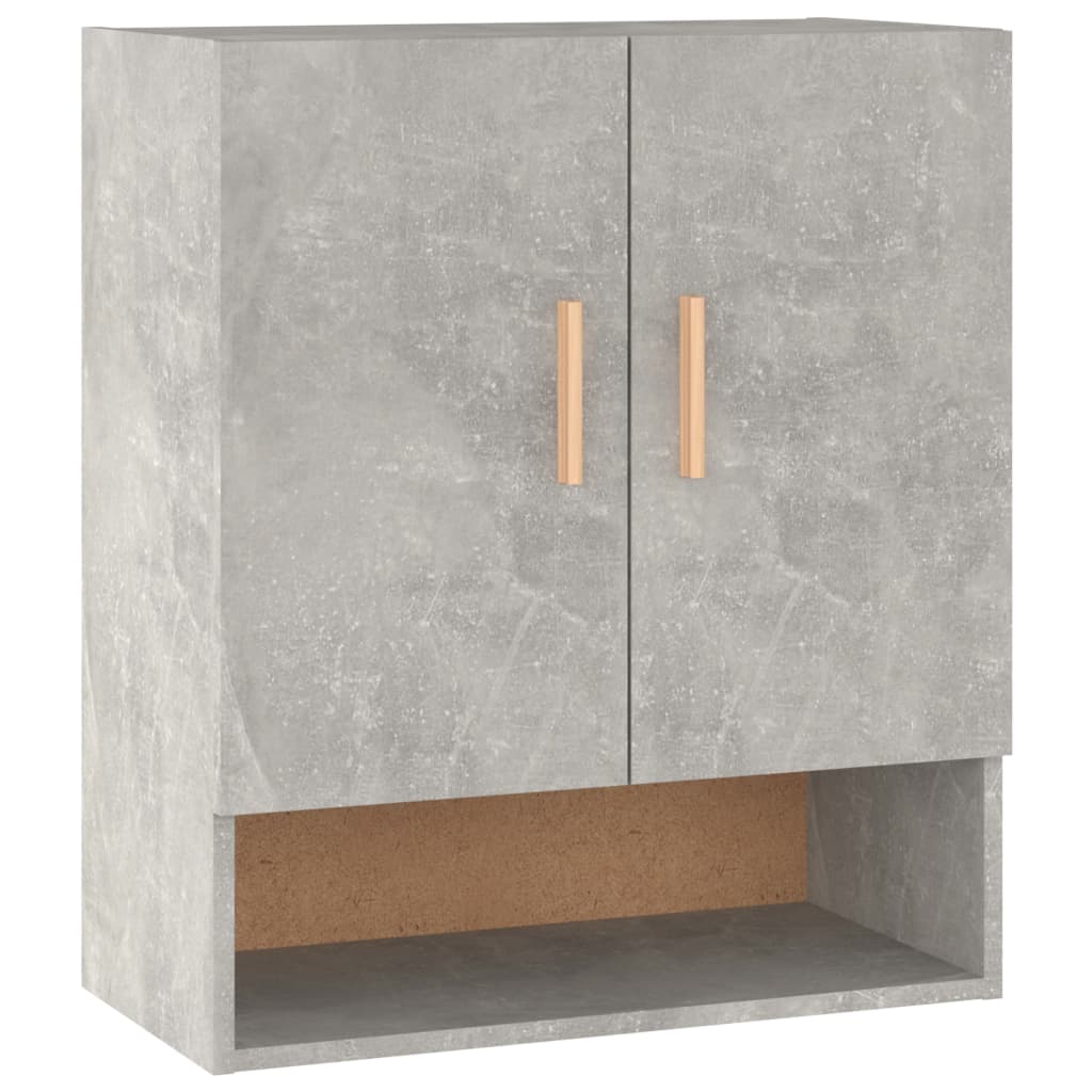 betonszürke szerelt fa faliszekrény 60 x 31 x 70 cm