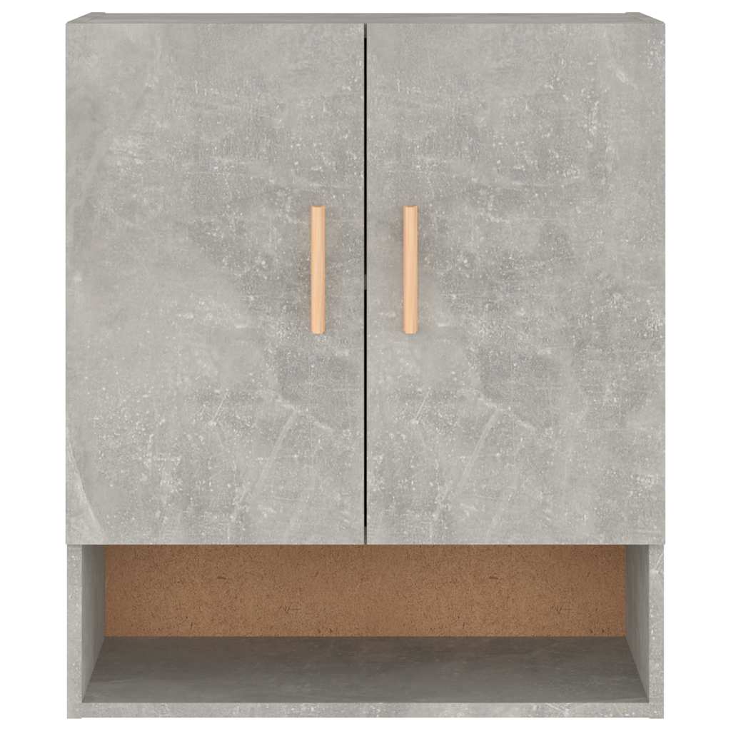 betonszürke szerelt fa faliszekrény 60 x 31 x 70 cm