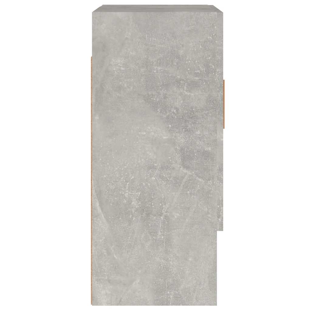 betonszürke szerelt fa faliszekrény 60 x 31 x 70 cm