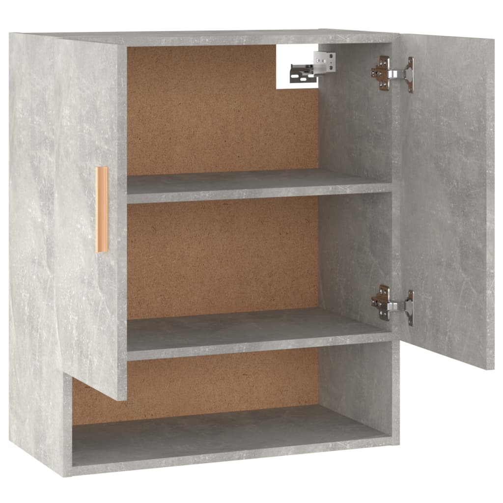 betonszürke szerelt fa faliszekrény 60 x 31 x 70 cm