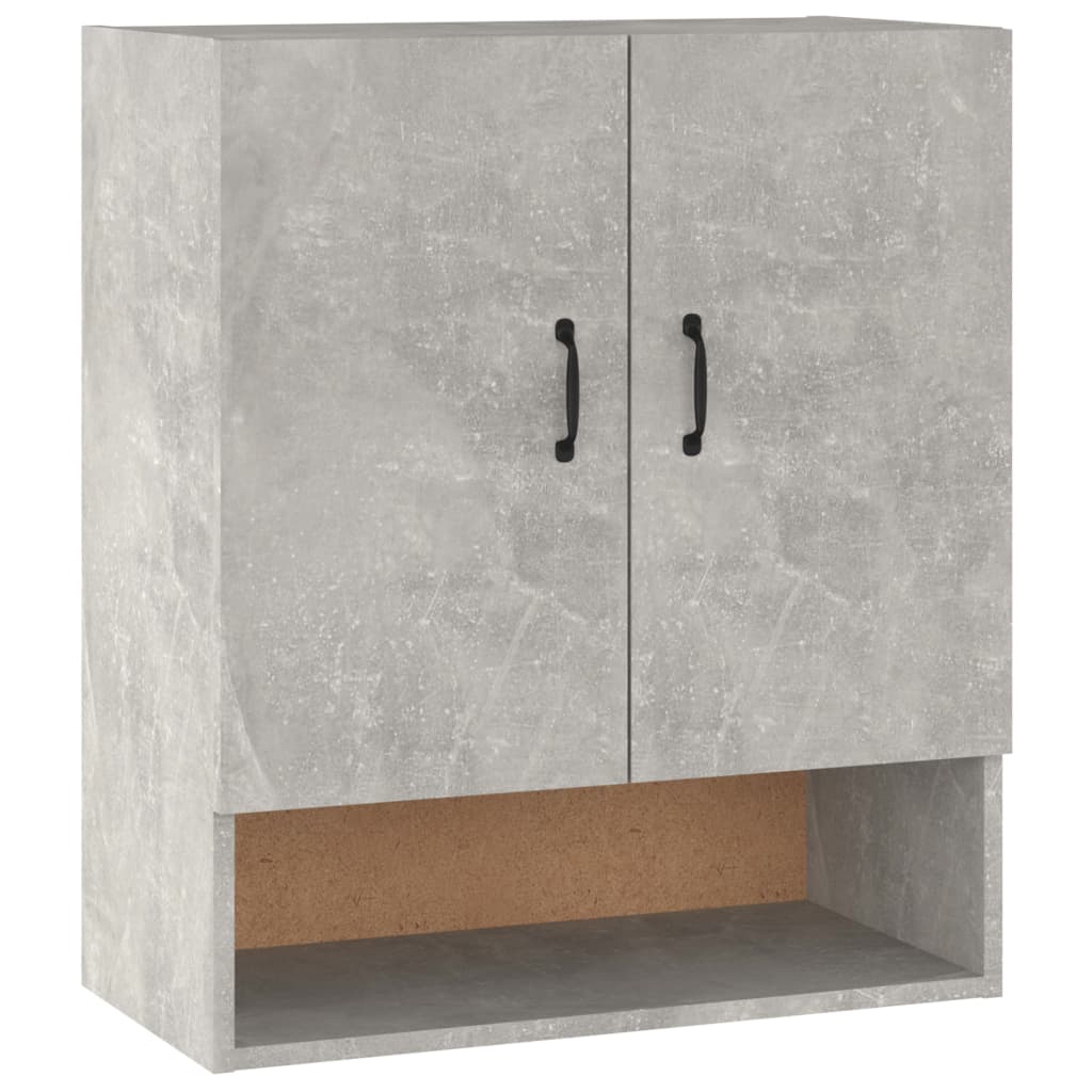 betonszürke szerelt fa faliszekrény 60 x 31 x 70 cm