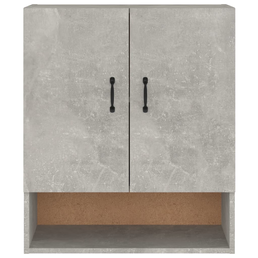 betonszürke szerelt fa faliszekrény 60 x 31 x 70 cm