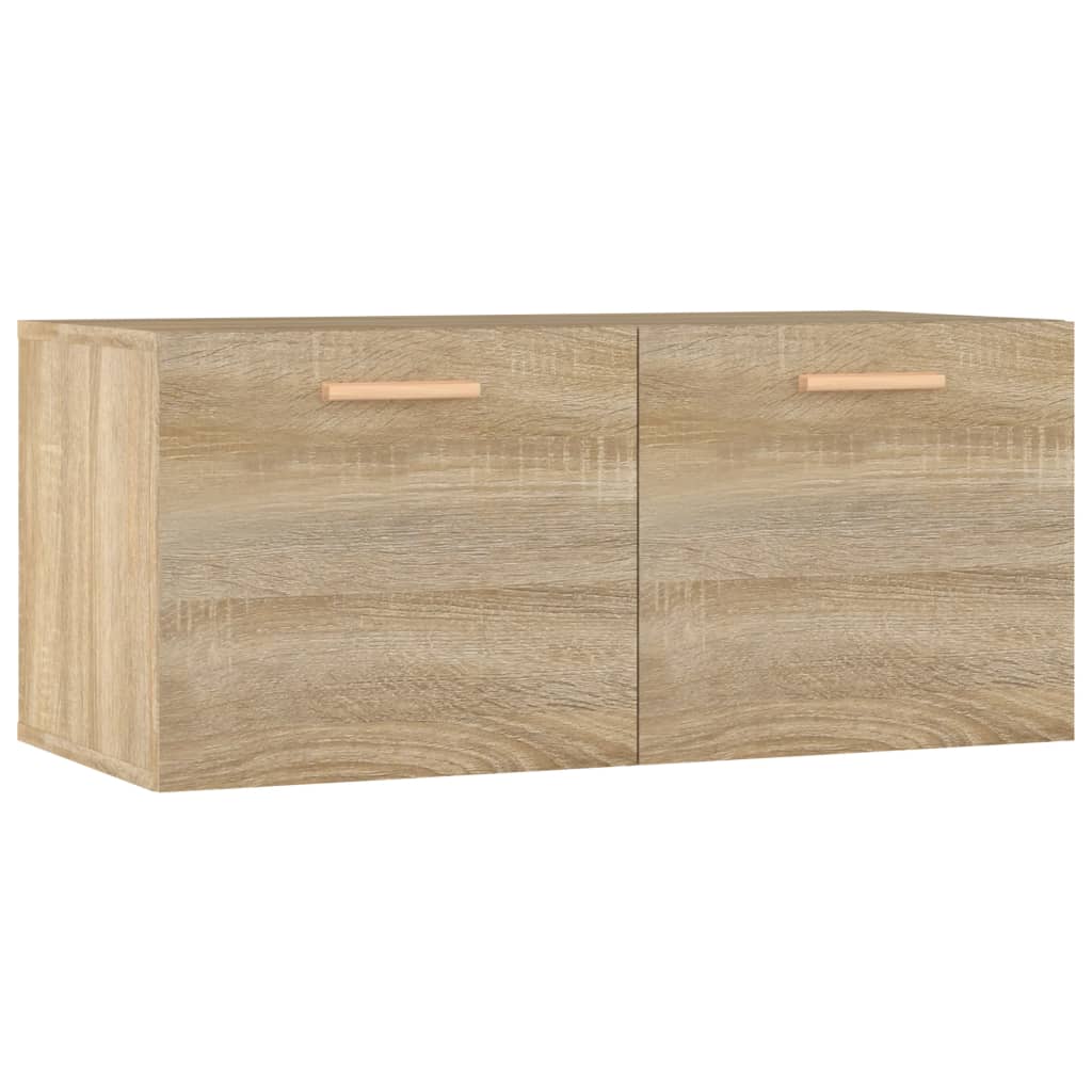 sonoma tölgy színű szerelt fa faliszekrény 80 x 35 x 36,5 cm