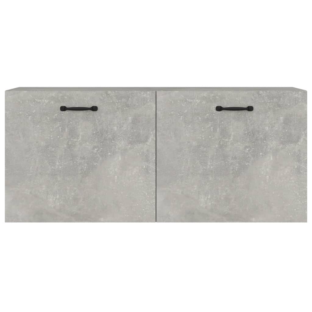 betonszürke szerelt fa faliszekrény 80 x 36,5 x 35 cm