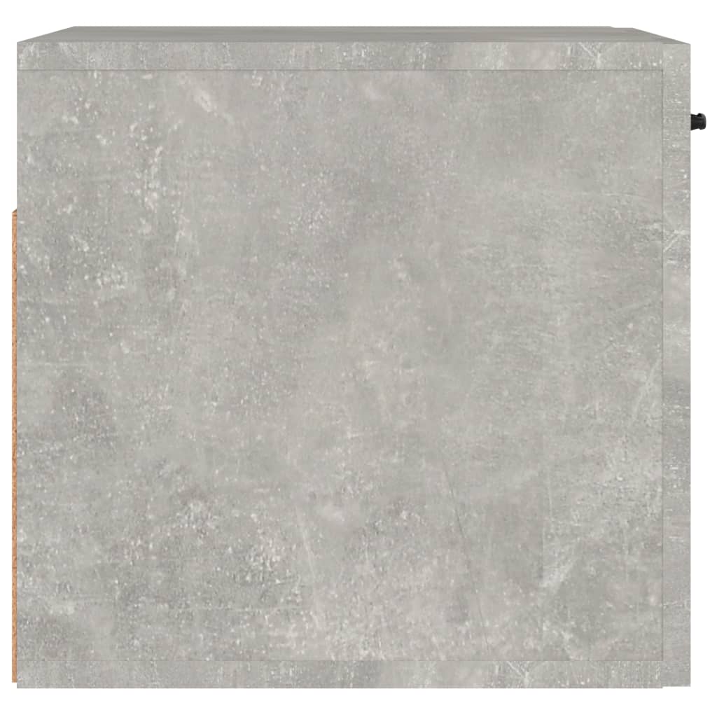 betonszürke szerelt fa faliszekrény 80 x 36,5 x 35 cm