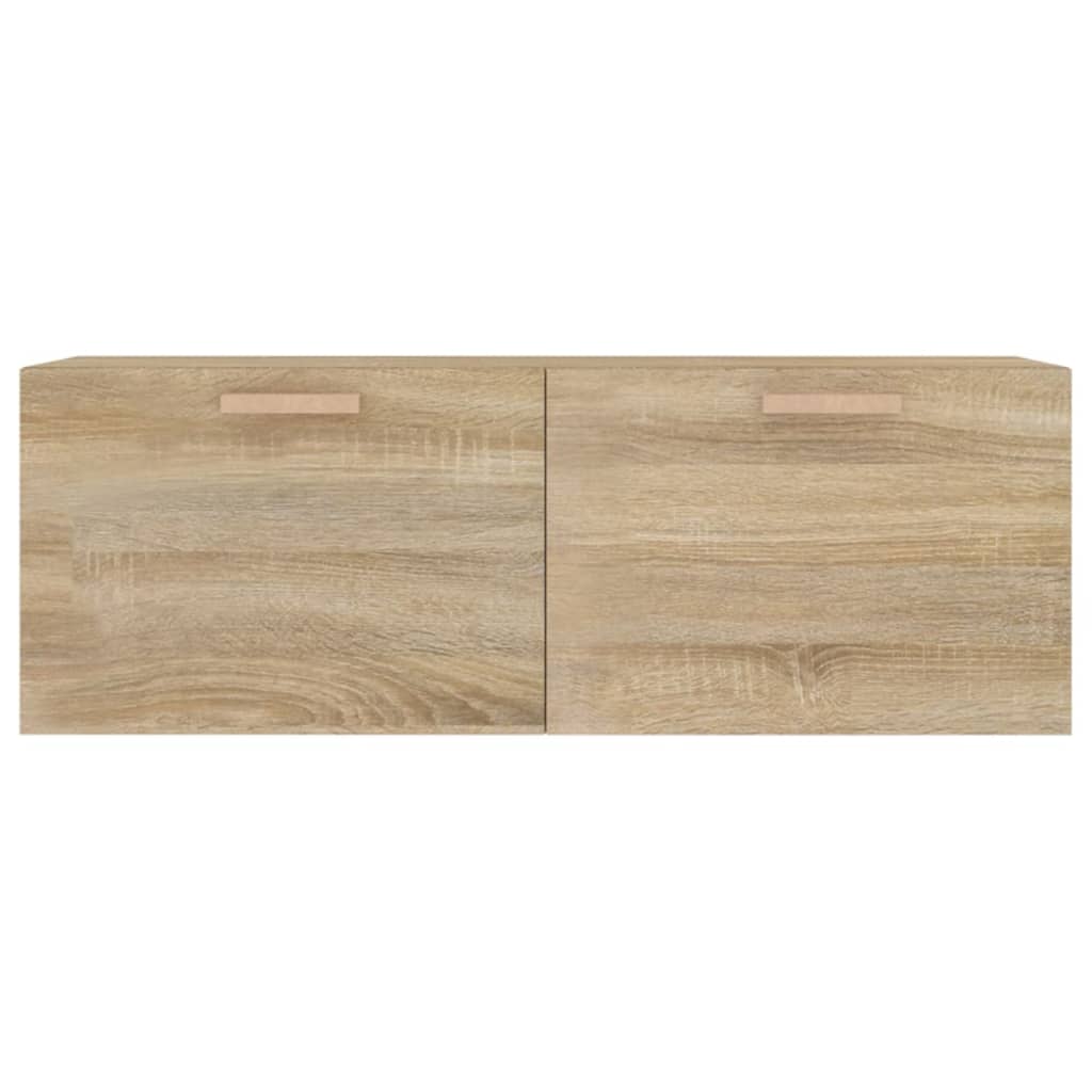sonoma tölgy színű szerelt fa faliszekrény 100 x 36,5 x 35 cm